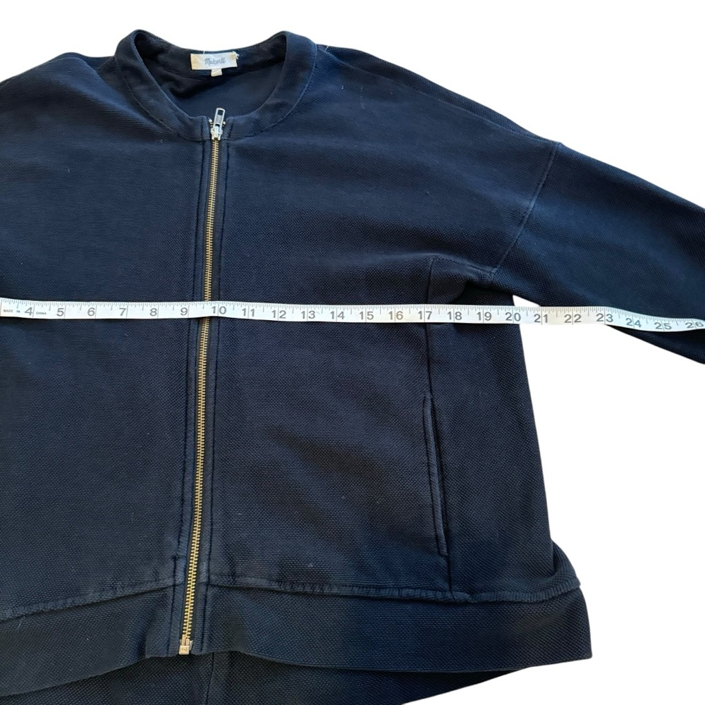 Madewell Womens Textured Knit Black Long Sleeve Zip-up Jacket Size S - Picture 4 of 9